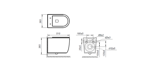 Унитаз подвесной безободковый Art&Max Bianchi AM9311CHR/SC микролифт
