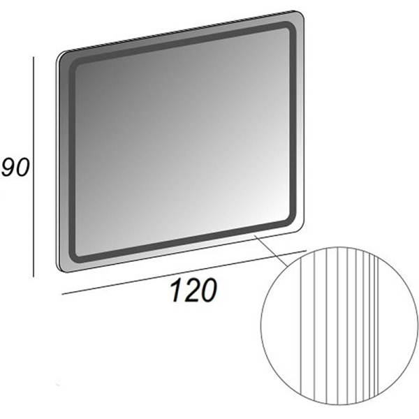 Зеркало (120х90) Cezares 54353