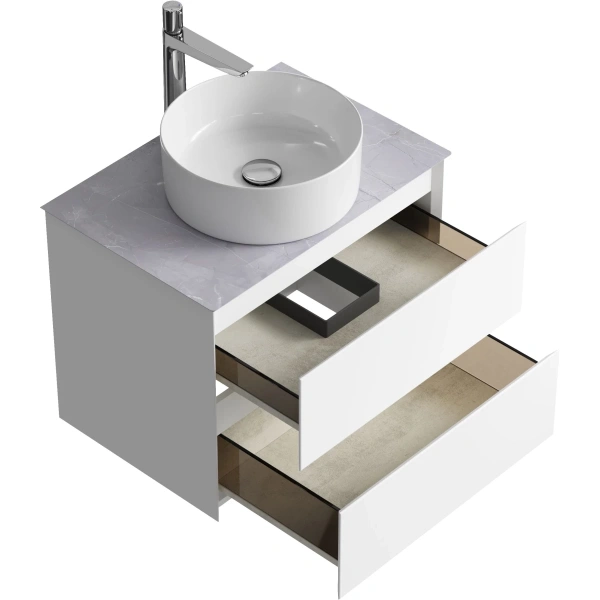 Тумба без раковины 64 см Aqwella Geometria GE01652WM белый матовый