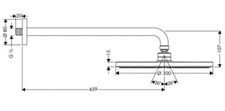 Верхний душ Hansgrohe Raindance 27492000