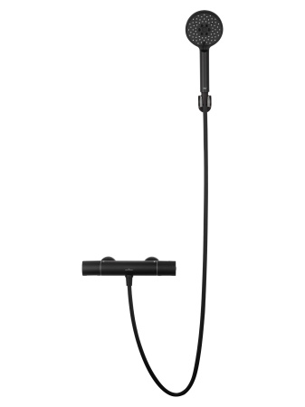 Смеситель для душа с термостатом WONZON & WOGHAND INN 2, черный матовый WW-A2006-A-MB