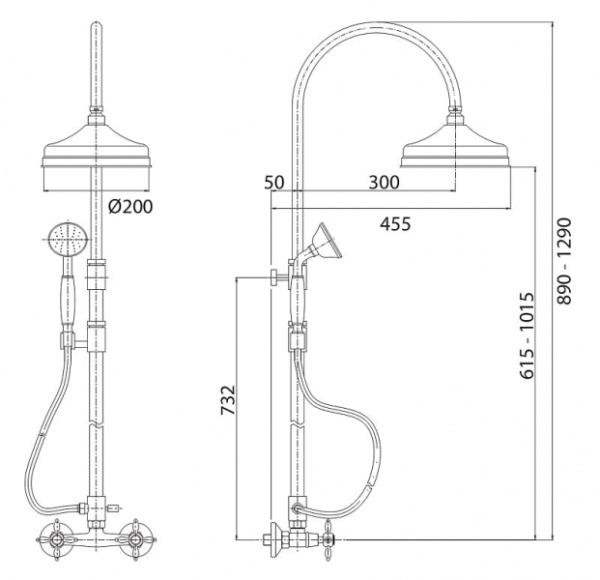 Душевая колонна Cezares GOLF GOLF-CD-01 хром Душевая колонна Cezares GOLF GOLF-CD-01 хром