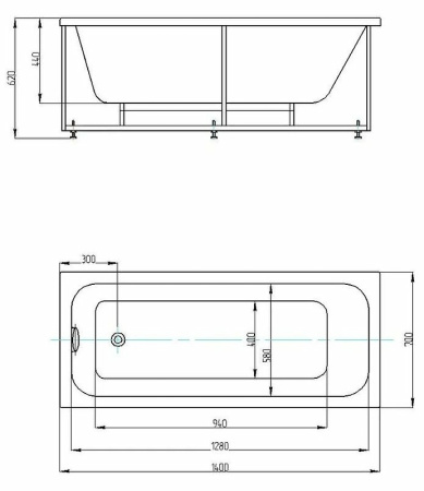 Акриловая ванна Aquatek Мия (140х70) MIY140-0000001