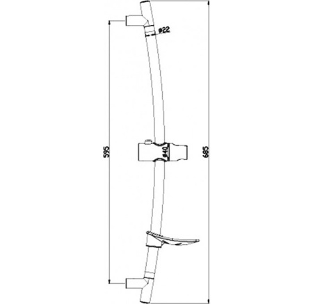Душевая штанга Lemark с мыльницей (LM8064C)