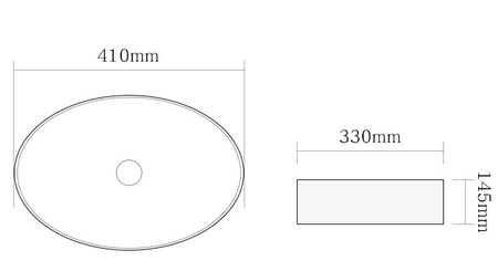 Раковина накладная (41х33) SantiLine SL-1016