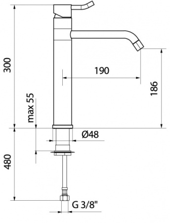 Смеситель для мойки Webert Geo GE920402015 chrome