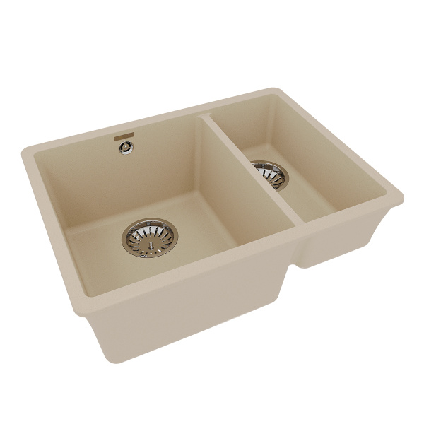 Кухонная мойка Lemark SINARA 550.2-U  бежевый 9910080
