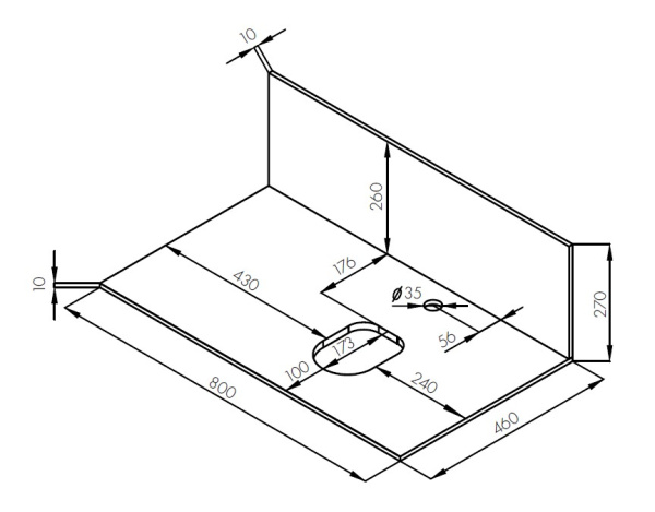 Столешница под раковину Aquaton с панелью Мишель 80  1A277203MIX40