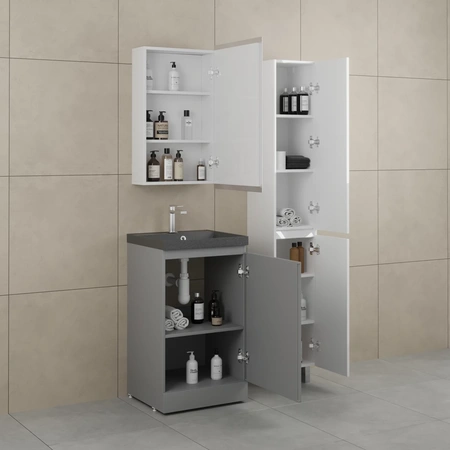 Тумба без раковины 50 см  Style Line Моно СС-00002489 антискрейтч серый