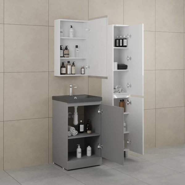 Тумба без раковины 50 см  Style Line Моно СС-00002489 антискрейтч серый