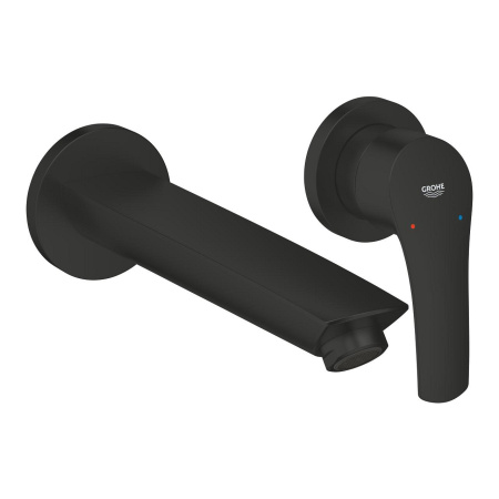 Смеситель для раковины на два отверстие Grohe Eurosmart New 293382 433 (293382433) черный матовый