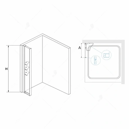 Боковая стенка 30 см RGW Z-42 03064230-11 прозрачное