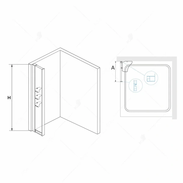 Боковая стенка 30 см RGW Z-42 03064230-11 прозрачное