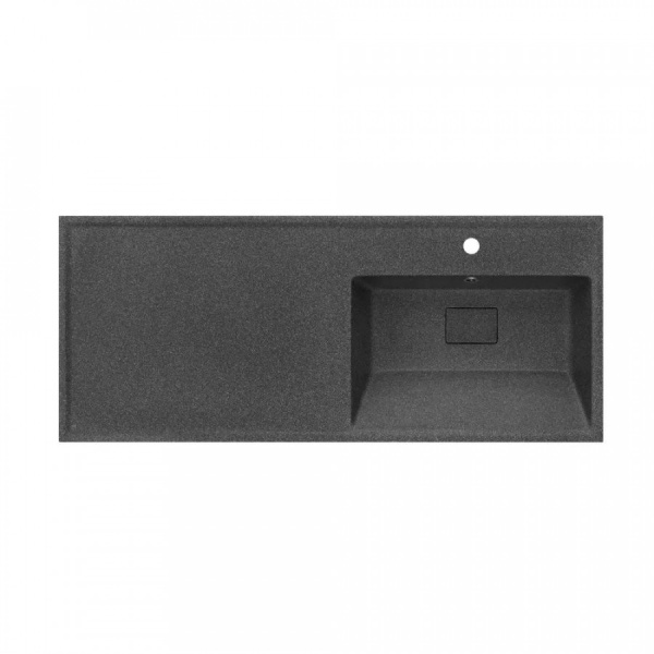 Раковина Aquaton Лайн 1A72083KLF21R, 120 см, литьевой мрамор, правая, графит