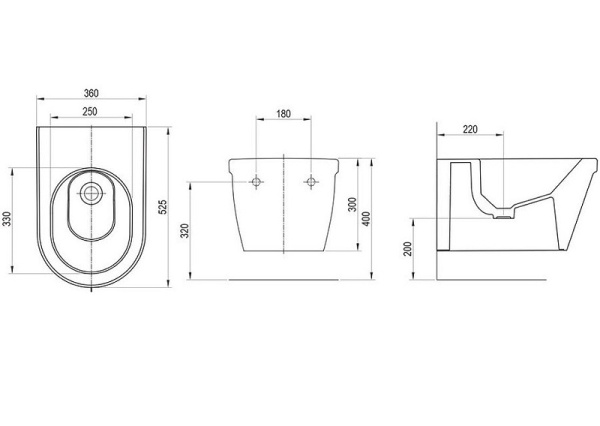 Биде подвесное Ravak Chrome X01450