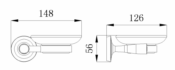 Мыльница стеклянная RUSH Balearic BA39411