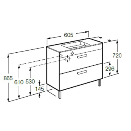 Тумба с раковиной Duravit 6723 28