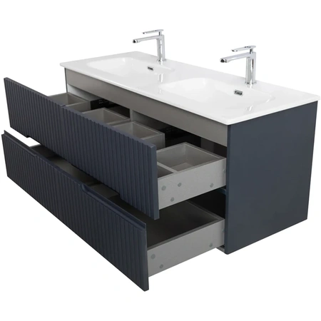 Тумба под раковину Cezares DUET-N-1200-4C-SO-2-GR-P Grafito