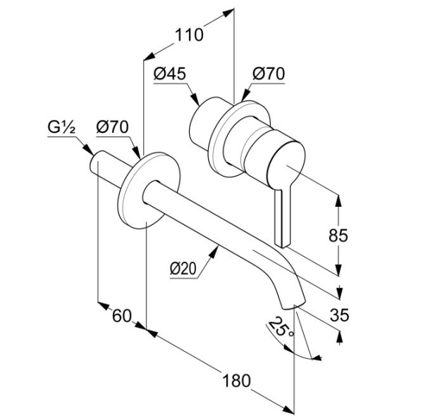 Смеситель для раковины Kludi Nova Fonte 202440515