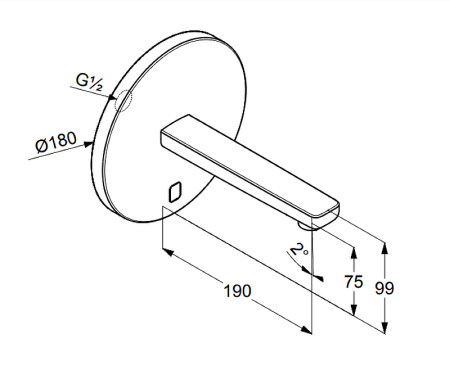 Смеситель для раковины электронный Kludi Zenta 3850305