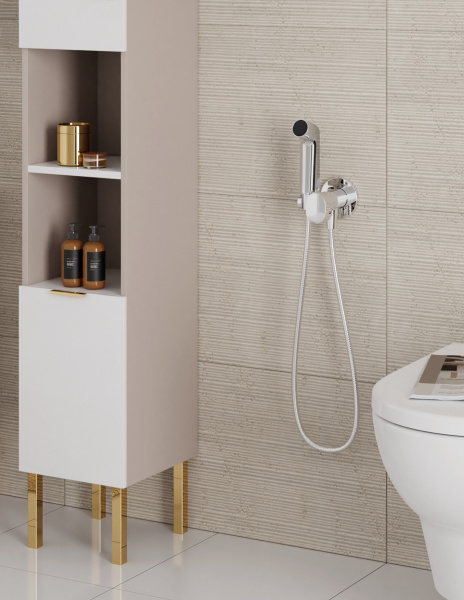 Гигиенический душ с запорным вентилем Hansgrohe Bidette S 1jet EcoSmart+ 29230000 хром