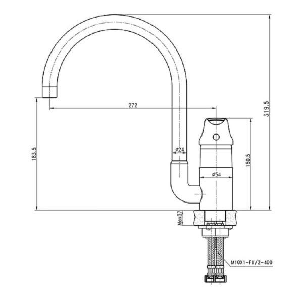 Смеситель для кухонной мойки  KAISER Nova (23044)