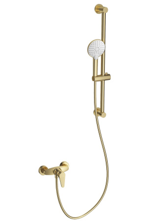Смеситель для душа с гарнитуром WONZON & WOGHAND, брашированное золото WW-AE3103-BG