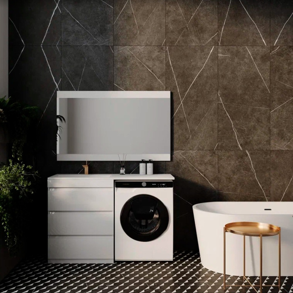 Тумба под стиральную машину напольная Style Line Даллас СС-00000558 белый