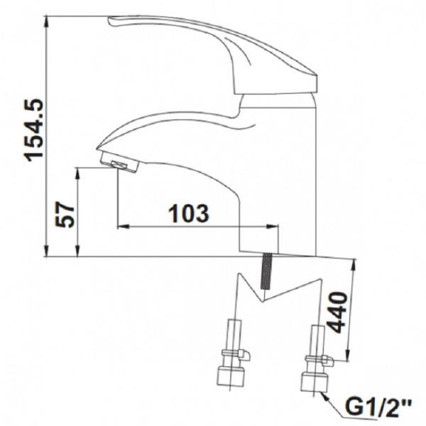 Смеситель для раковины KAISER Classic (16011)