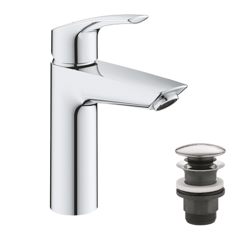 Смеситель для раковины с донным клапаном Grohe Eurosmart 23923 003 (23923003) хром 
