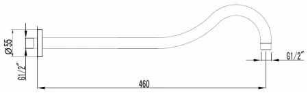 Держатель для верхнего душа Lemark (LM4887C)