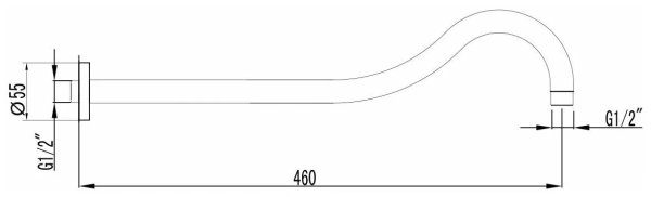 Держатель для верхнего душа Lemark (LM4787G)