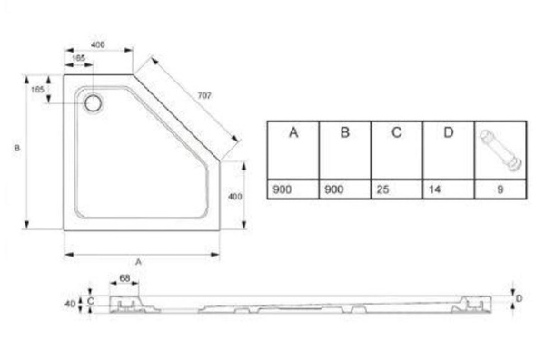 Поддон Jacob Delafon Flight E62445-00