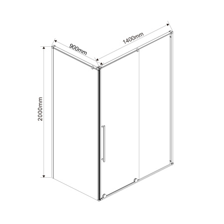Душевой уголок Vincea  Arno VSR-1A9014CL (140х90)  хром, стекло прозрачное