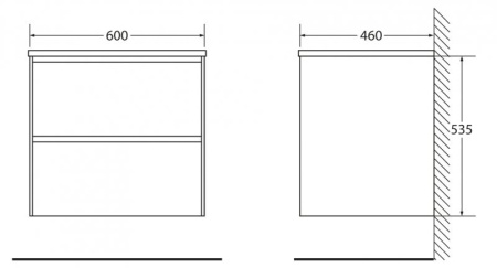 Тумба под раковину BelBagno Pietra PIETRA-600-2C-SO-PL