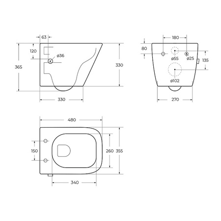 Унитаз подвесной BelBagno Due BB3103CHR-BS/SC