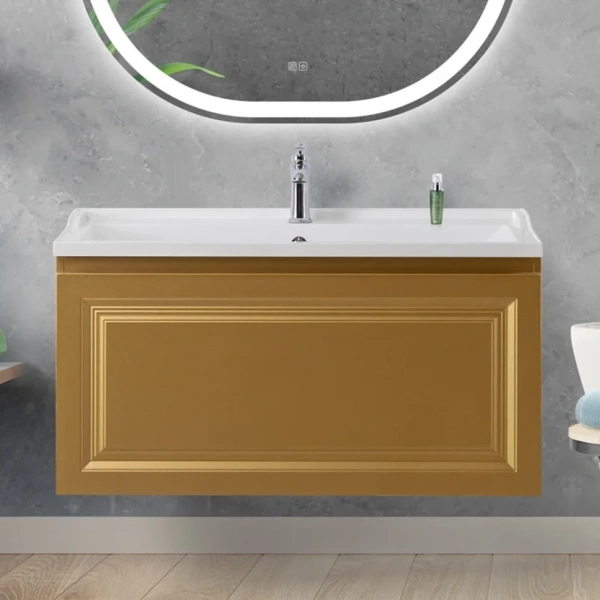 Тумба под раковину Cezares GIUBILEO-N-100-1C-SO-BORO-P золотой матовый