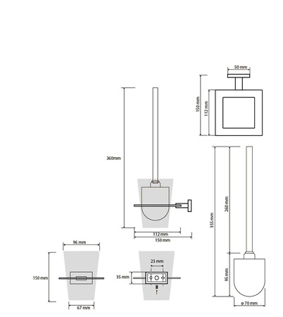 Ершик для унитаза Bemeta Plaza 118113012