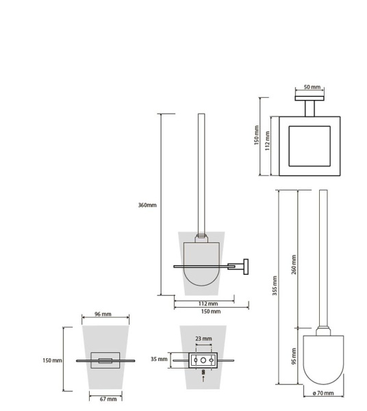 Ершик для унитаза Bemeta Plaza 118113012