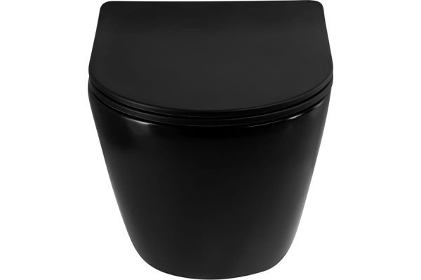 Унитаз подвесной безобдковый Art&Max Ovale AM011CHR-MB (без сиденья)