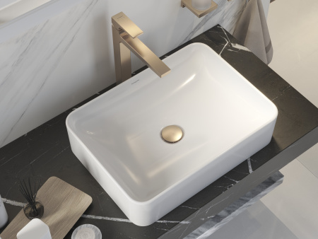 Смеситель для раковины с донным клапаном Push-Open Hansgrohe Metropol 32512140 шлифованная бронза