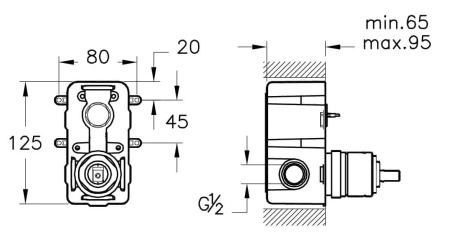 Набор встроенной душевой системы Vitra Win S A49265EXP, хром 