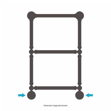Полотенцесушитель Водяной Сунержа Ренессанс 1304 (66х40) Хром 00-0280-6640
