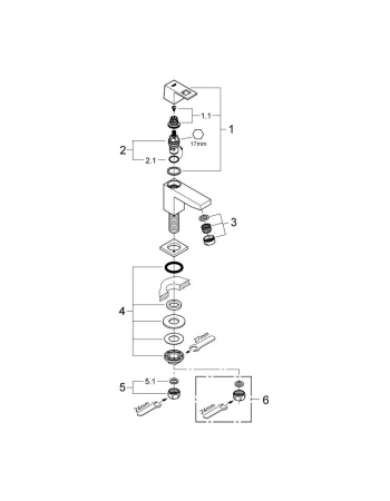 Вертикальный вентиль Grohe Eurocube 23137 000 (23137000) хром