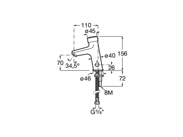 Смеситель для раковины Roca Fluent 5A3B24C00
