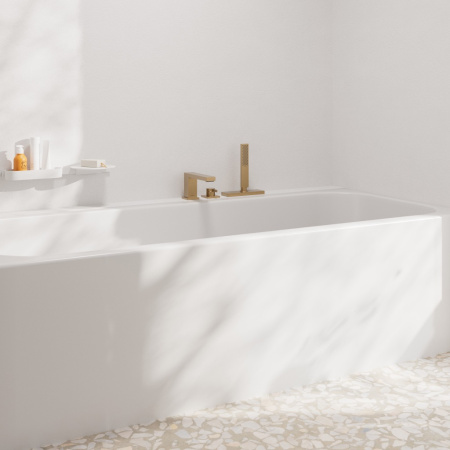 Смеситель на борт ванны 3 отвесртия Hansgrohe Tecturis E 73443140 шлифованная бронза