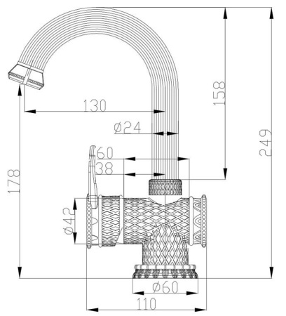 Cмеситель для раковины Zorg A 411U-BR