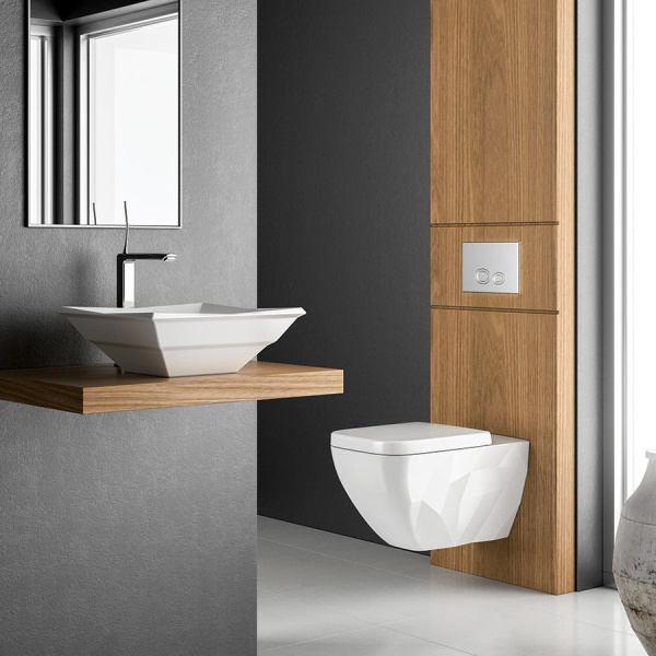 Унитаз подвесной безободковый с функцией биде Bien Kristal KRKA060N1VP1W3000