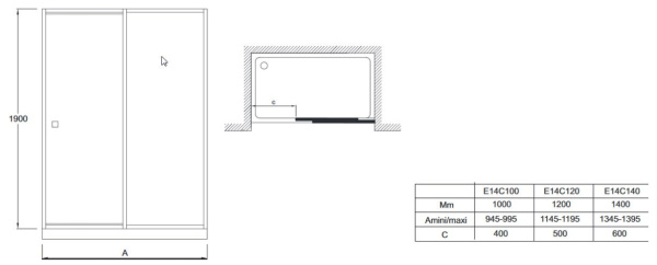 Душевая дверь Jacob Delafon Serenity E14C100-GA
