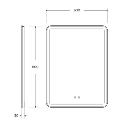 Зеркало BelBagno SPC-800-600-LED